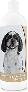Healthy Breeds Aloe & Oatmeal Dog Shampoo for Shih-Poo - Over 200 Breeds - 16 oz - Mild & Gentle for Sensitive Skin - Hypoallergenic Formula & pH Balanced