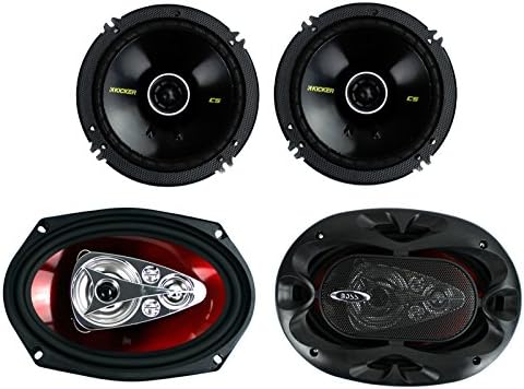 2) Kicker 40CS654 6.5" 300W 2-Way + 2) BOSS CHAOS CH6950 6x9" 5-Way Speakers