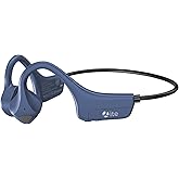 YouthWhisper Bluetooth Headphones Waterproof Bone Conduction Headset Open Ear Earphones Blue Headset with mic, Bluetooth Headset with mic