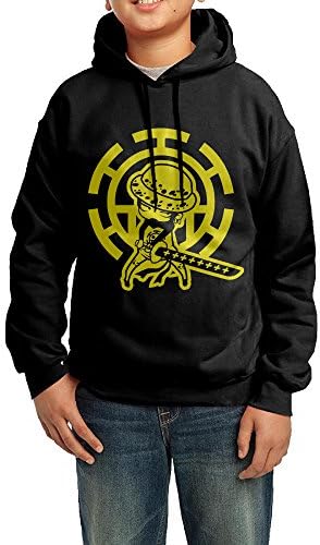 Boys Trafalgar D. Water Law Anime One Piece Trafalgar Hoodie Black
