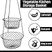 MALMO 3-Tier Wire Fruit Hanging Basket, Vegetable Kitchen Storage Basket, Iron Wire Black