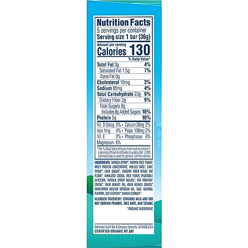ZBAR PROTEIN – CHOCOLATE MINT – CRISPY SNACK BARS – MADE WITH ORGANIC OATS – NON-GMO – 5G PROTEIN – GLUTEN FREE PROTEIN BARS (5 PACK)