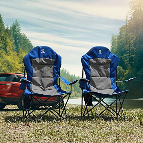 EVER ADVANCED High Back Folding Camping Chair Oversized and Fully