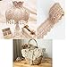 Yontree Floral Venise Lace Applique Bridal Wedding Applique Khaki 3 yards