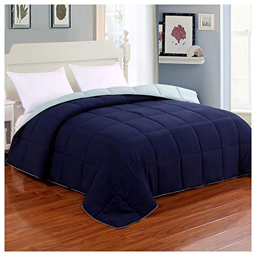 Homelike Moment Queen Lightweight Comforter Navy All Season Down