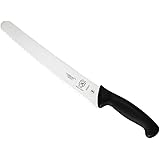 Mercer Culinary Millennia Bread Knife, 10-Inch Wavy Edge Wide, Black