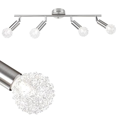 Ceiling Light Satin Nickel Wire Mesh E14 Living Globo Elastica