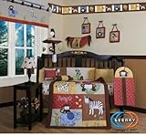 GEENNY Boutique Crib Bedding Set, Beautiful Amazon Jungle Animals, 13 Piece
