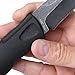 Grand Way Tanto Fixed Blade Knife - Stainless Steel Japanese Tanto Blade Knives - Black Tactical Military Survival Traditional Ninja Knife with Sheath 2786 U-BQ