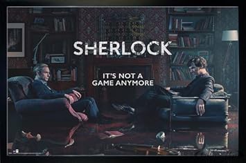 Close Up Sherlock Poster Rising Tide (96,5x66 cm) gerahmt in: Rahmen schwarz