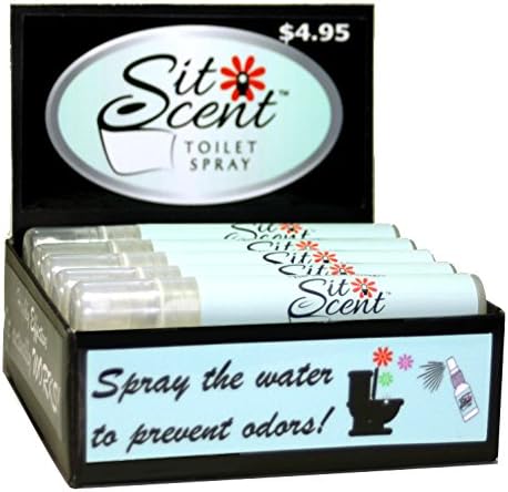 Sit Scent (6) Pocket Size Poop Spray, Fresh Mild Scent, Deodorizer/Air Freshener Poo Spray, Made in the USA. Natural, No Harsh Chemicals