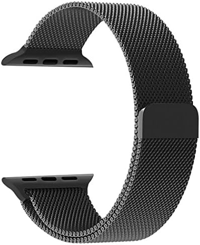Band for Apple Watch 38mm 42mm Replacement with Magnetic Closure Clasp for Iwatch Series 1 Series 2 Series 3 and Sport Edition Black 42mm