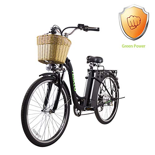 nakto 26" City Electric Bicycle and Assisted Bicycle for Men with Removable 36V 10A Large Capacity L