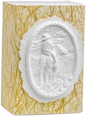 The FAVORITE PLACE Burial Urn Box, (A Path Well Ridden), Biodegradable for Ground Burial, Large Horse Urn Box, Scattering Cremated Ashes in Earth Friendly Eco Urn, Adult Size (Large, Natural Straw)