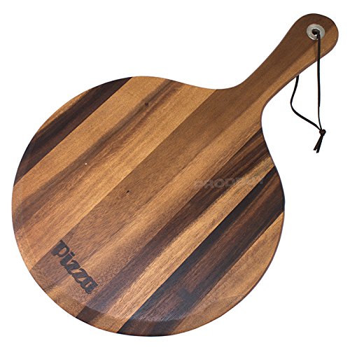 30cm Round Wooden Pizza Paddle Serving Board Amazon.co.uk Kitchen & Home