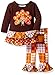 Bonnie Baby Girls' Turkey Tiered Playwear Set