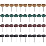 ZFE 40Pcs 1''(25mm) Mix Grit Abrasive Buffing Polishing Wheels Abrasive Wheels For Rotary Tools-1/8"(3mm) Shank