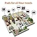 Felt Furniture Pads 140 Pcs - Self Adhesive Floor Protector Chair Pads Variety Pack - Wood Furniture Noise Reduction Bumpers & Protectors for Hardwood & Laminate Flooring