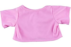 TEDDY MOUNTAIN Pink T-Shirt Fits Most 8"-10" Webkinz, Shining Star and 8"-10" Make Your Own Stuffed Animals and Build-A-Bear