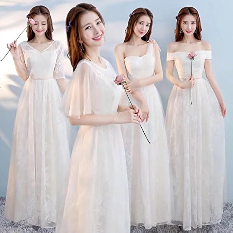 Amazon アイボリードレス 花柄ワンピース 全6タイプ ロングワンピース フォーマルドレス ドレス ブライドメイド スレンダーライン アイボリードレス パーティードレス 舞踏会 演奏会 披露宴ドレスd95f0 パーティードレス 通販