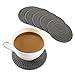 zanmini Silicone Gray Coasters for Drinks, 4 Inch Coasters Set of 6, Tabletop Protection and Prevents Furniture Damage, Spoon Rest, Jar Opener - Easy to Clean (Gray)