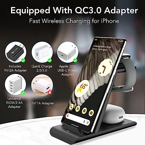 HATALKIN Upgraded Wireless Charger for Google Pixel Watch,3 in Wireless  Charging Station for Google Pixel 8/