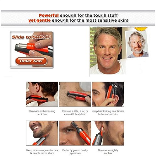 2 in 1 Hair Trimmer Switchblade Shaver Grooming Kit with LED Light Perfect Gift For Men