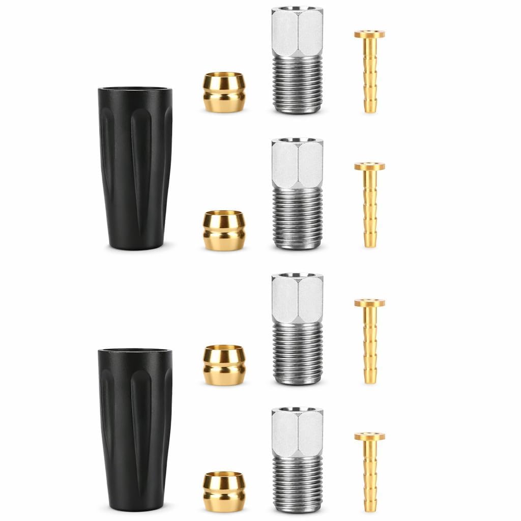 Hydraulic Disc Brake Bleed Kit, Easy Installation Reliable Performance Mountain Bike Cable Hose Set Olive Connector Insert for Cyclists Mechanics Mountain Biking Road Bikes