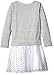 Dollie & Me Girls' Long Sleeve Knit to Glitter Mesh Drop Waist Fashion Dress