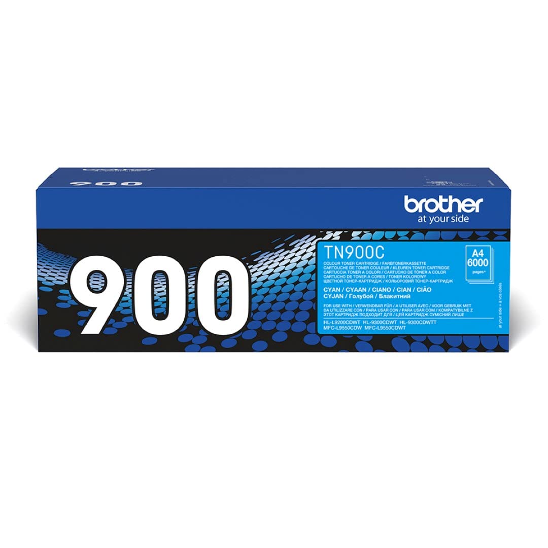 Brother TN900C - Cyan - original - toner cartridge - for Brother HL-L9200CDWT, HL-L9300CDWT, HL-L9300CDWTT, MFC-L9550CDW, MFC-L9550CDWT