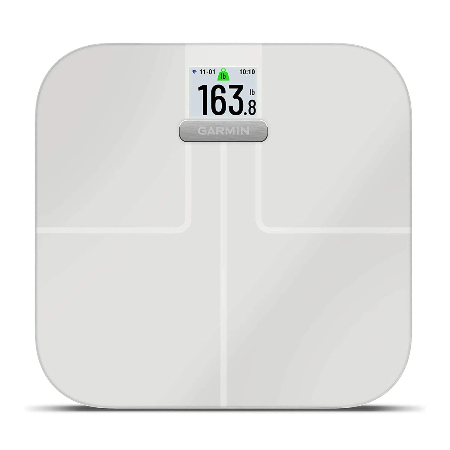 Garmin Index S2, Smart Scale with Wireless Connectivity, Measure Body Fat, Muscle, Bone Mass, Body Water% and More, White