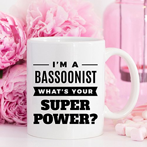 I'm A Bassoonist. What's Super Power? - Musician Coffee Mug, Bassoonist Funny Career Mugs Gift, Ceramic Tea Cup White, Funny Bassoonist Mug, Bassoon Teacher Gifts, Unique 11 oz Ceramic Mug - Thumbnail 4