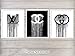Fashion Art - 8x10 Glam Designer Wall Art Print Set - Cool Unique Gift for Couture Lovers, Women, Woman, Girls, Wife, Her - Modern Chic Home Decor for Bedroom, Dorm, Bathroom - 3 Unframed Photos