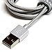 Apple MFi Certified - Lightning to USB Braided Cable with Aluminum Housing Color: Silver