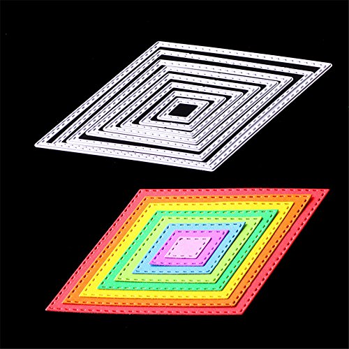 Dream_light Metal Cutting Dies, Embossing Dies Stencil Template Mould for DIY Scrapbooking Photo Album Paper Card Making Craft Wedding Party Decoration DIY Gift, Die-Cuts (Diamond)
