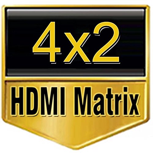 IBIT 4x2 HDMI Matrix Switch Ultra HD 4K x 2K@30Hz Switcher/Splitter with Optical & L/R Audio Output - Support MHL |3D 1080p| ARC - Includes IR Remote Control & Power