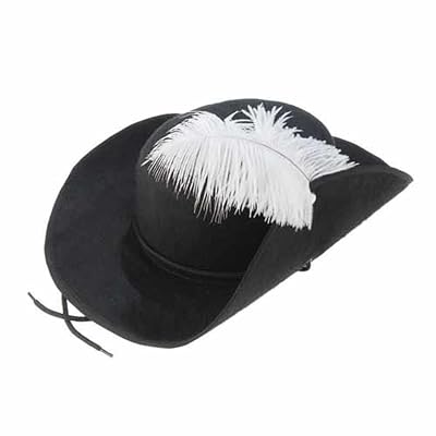 Toy Musketeer Hat with Feather Costume 