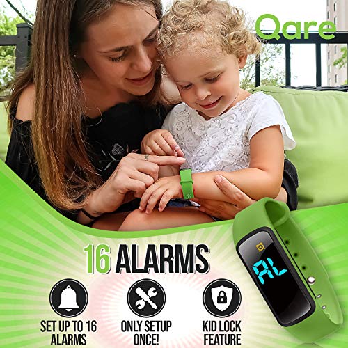 Premium Potty Training Watch - Only Watch with Multiple Alarms (16) to Fit Your Schedule & Hassle Free Smart Timer - Water Resistant - Both Vibration & Music - Kids Lock - Touchscreen-Easy Use (Green) - Thumbnail 3