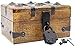 Pirate Treasure Chest Large Wooden Box Iron Skeleton Lock Wood Storage Decorative Keepsake Chests 6.5x4x3.5 Well Pack Box