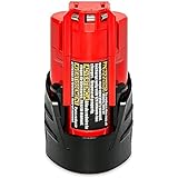 Libatter 1 Pack 12v M12 2500mAh Lithium Battery Replacement for Milwaukee 48-11-2420 48-11-2411 48-11-2401 48-11-2402 48-11-2401 Cordless Power Tools