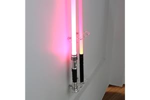 HHUXIUE Lightsaber Wall Mount Lightsaber Stand Sword shelf Suitable for Lightsaber Stand Lightsaber Display Swords Light Saber Sword Wall Bracket (Transparent 4 holes)
