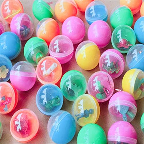 xiaopai 42MM Toys Filled Surprise Eggs Capsule Toy Ball Pat Clap Game Machine Gift Ball Twisted Eggshell Toys Colorful Random Toys Fill in Capsule Egg Ball Box for Kid Gift(1 Pack/50 Pcs)