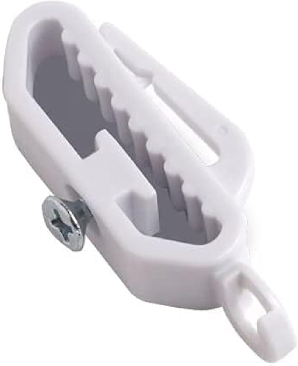New Edge Blinds White Curtain Track End Stops Pair PVC Smooth Glide Easy Fit