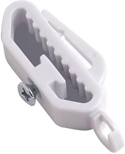 New Edge Blinds White Curtain Track End Stops Pair PVC Smooth Glide Easy Fit