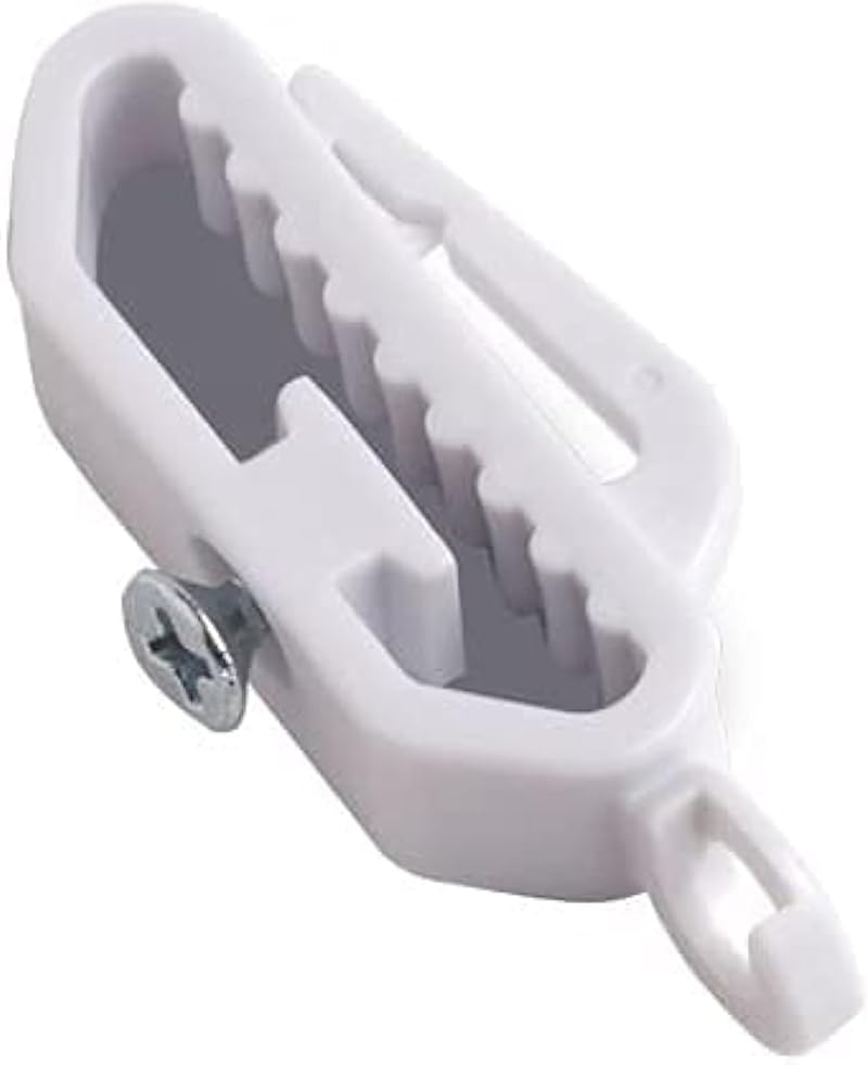 New Edge Blinds White Curtain Track End Stops Pair PVC Smooth Glide Easy Fit