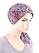 Chemo Fashion Scarf Easy Tie Turban Hat Headwear for Cancer Rip Tide Green Blue Zig Zag