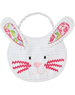 Easter Baby Girl Feeding Bib - Bunny