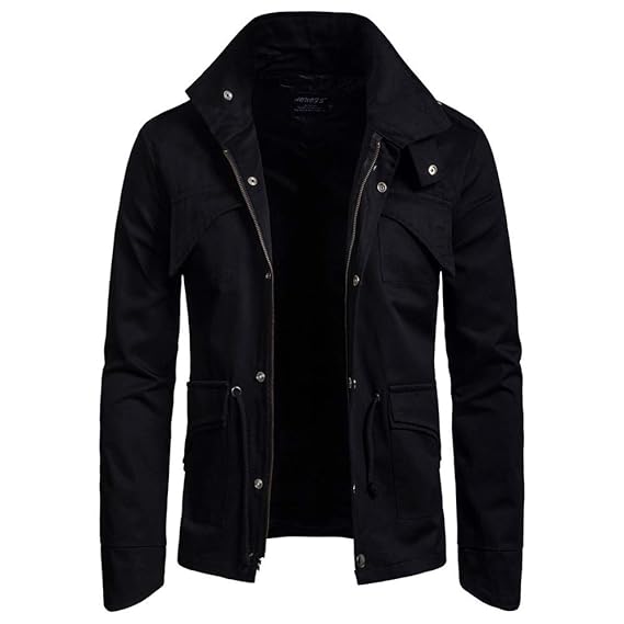 MEIbax Herren Militär Jacke Herren Übergangsjacke Parka Pilotenjacke Männer Feldjacke Leichte Windbreaker Jacke Pullover Swea