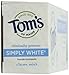 Tom's of Maine Natural Simply White Fluoride Toothpaste, Clean Mint, 4.7 oz. 6-Pack (Packaging May Vary)
