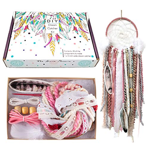 DIY Dream Catcher Kit for Kids Adults Pink Craft Project